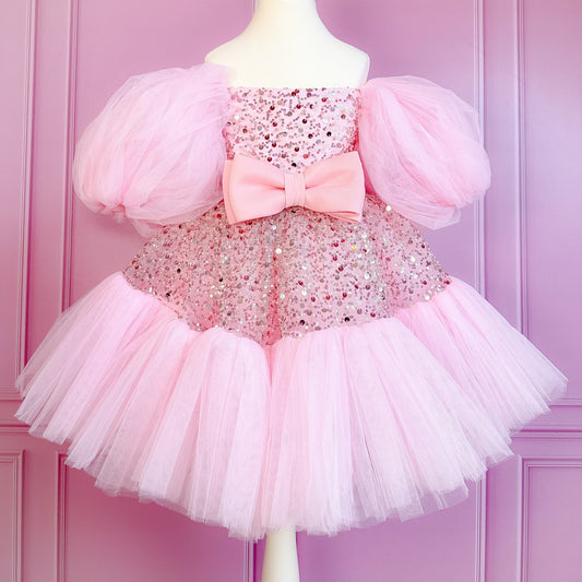 Lara Party Dress | Pink